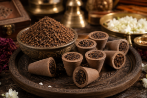 Premium Sambrani Cups Manufacturer in Varanasi | Temple Flowers, Herbs & Resin Fragrance