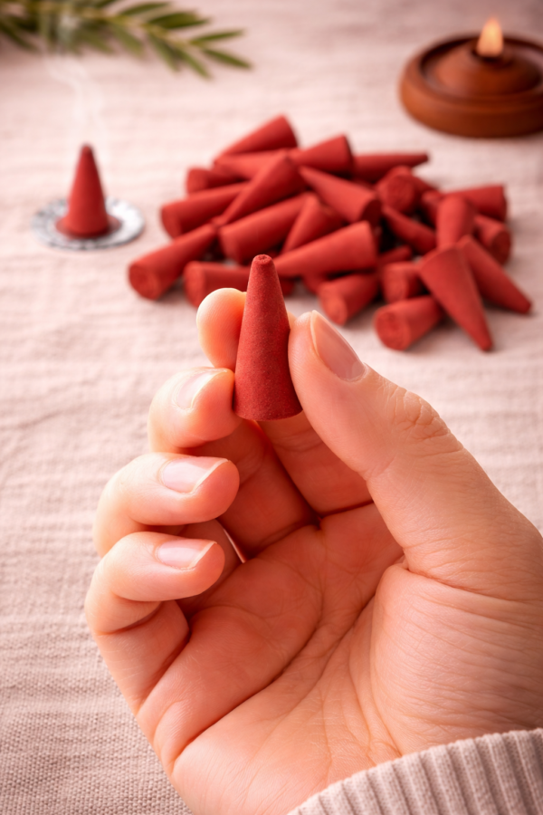 rose cone Scented Dhoop Cone Rose Regular