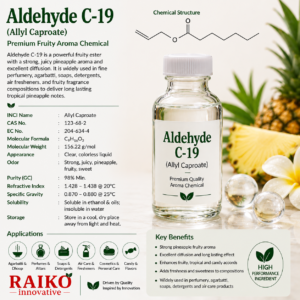 Aldehyde C-19 (Allyl Caproate) Aldehyde C-19 (Allyl Caproate) Supplier | Pineapple Fruity Aroma Chemical for Agarbatti & Perfume