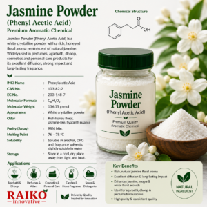 Jasmine powder Jasmine Powder | Phenyl Acetic Acid for Perfume, Agarbatti & Dhoop Manufacturing