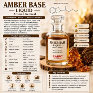 Amber base liquid fragrance ingredient Amber Base Liquid | Premium Amber Fragrance Base | Long Lasting Perfume Fixative | For Perfume, Agarbatti, Dhoop