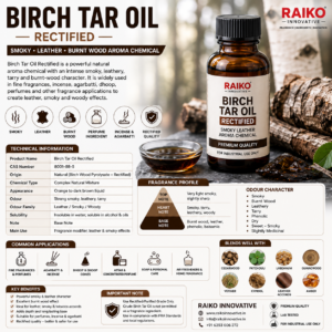 Birch Tar Oil Rectified – Aroma Chemical | CAS 8001-88-5