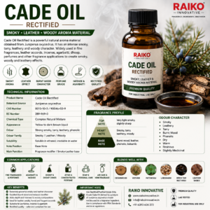 Cade Oil – Smoky, Leather & Woody Aroma Material | CAS 8013-10-3