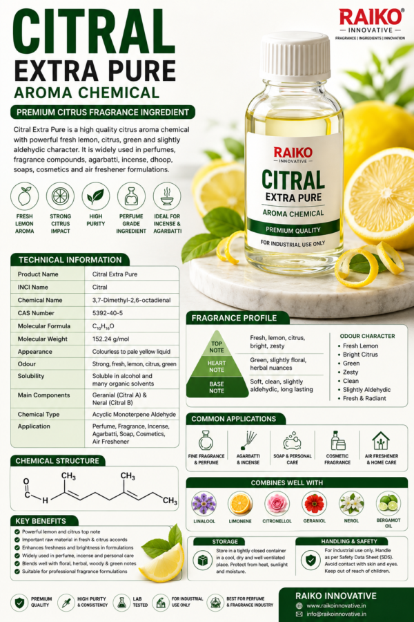 Citral Extra Pure Citral Extra Pure Aroma Chemical | CAS 5392-40-5