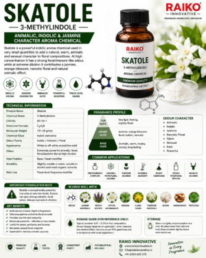 Skatole Skatole – Animalic, Indolic & Jasmine Character Aroma Chemical
