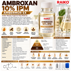 Ambroxan 10% IPM | Ambermor EX | Ambergris-Fixative & Diffusion Booster