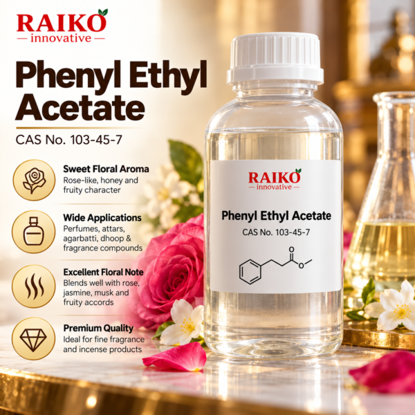 Phenyl Ethyl Acetate CAS 103-45-7 | Aroma Chemical for Perfume & Agarbatti