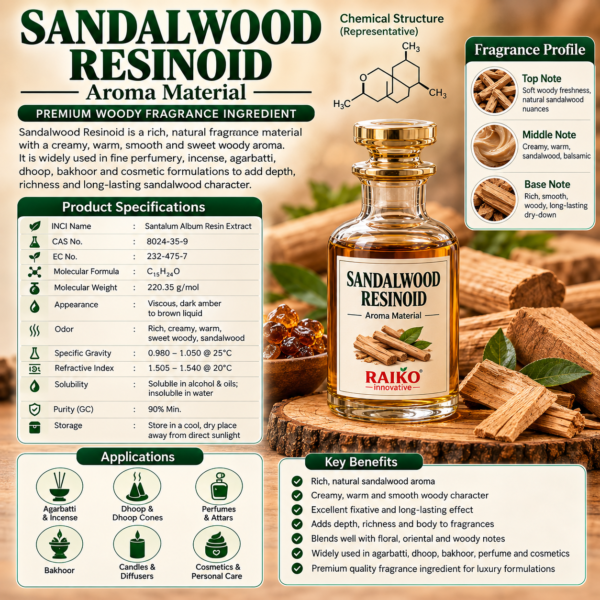 Sandalwood Resinoid Sandalwood Fragrance Material